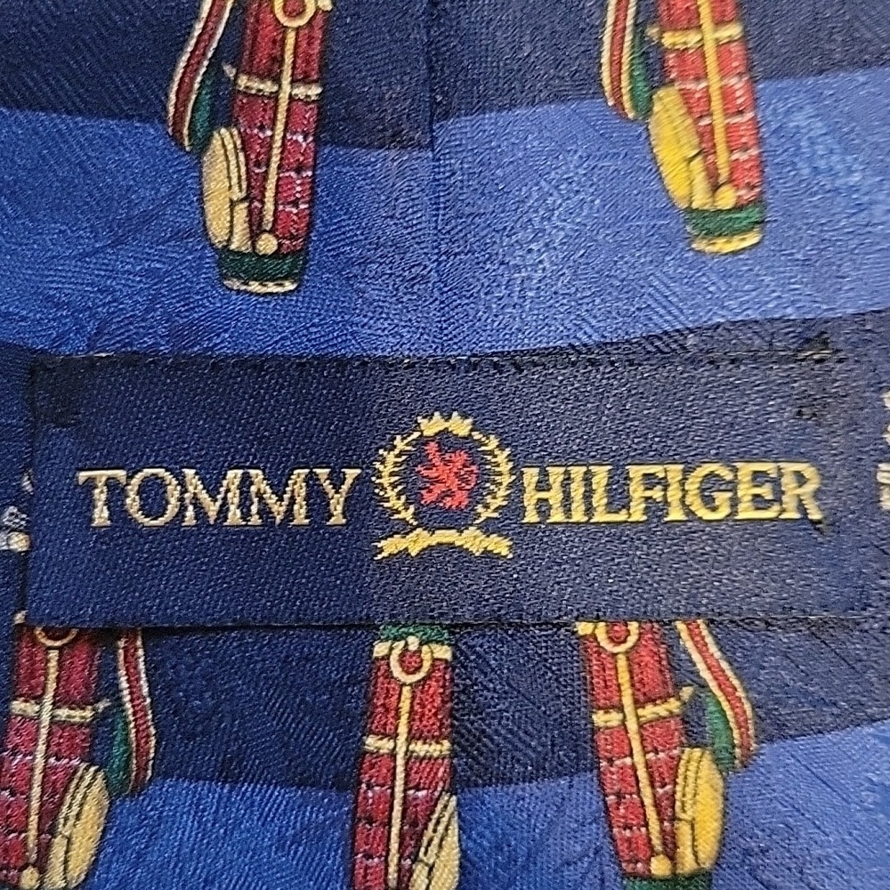 Tommy Hilfiger Vintage 100% Italian Silk Golf Theme Ties 3 Piece Lot Made in USA - Picture 4 of 14